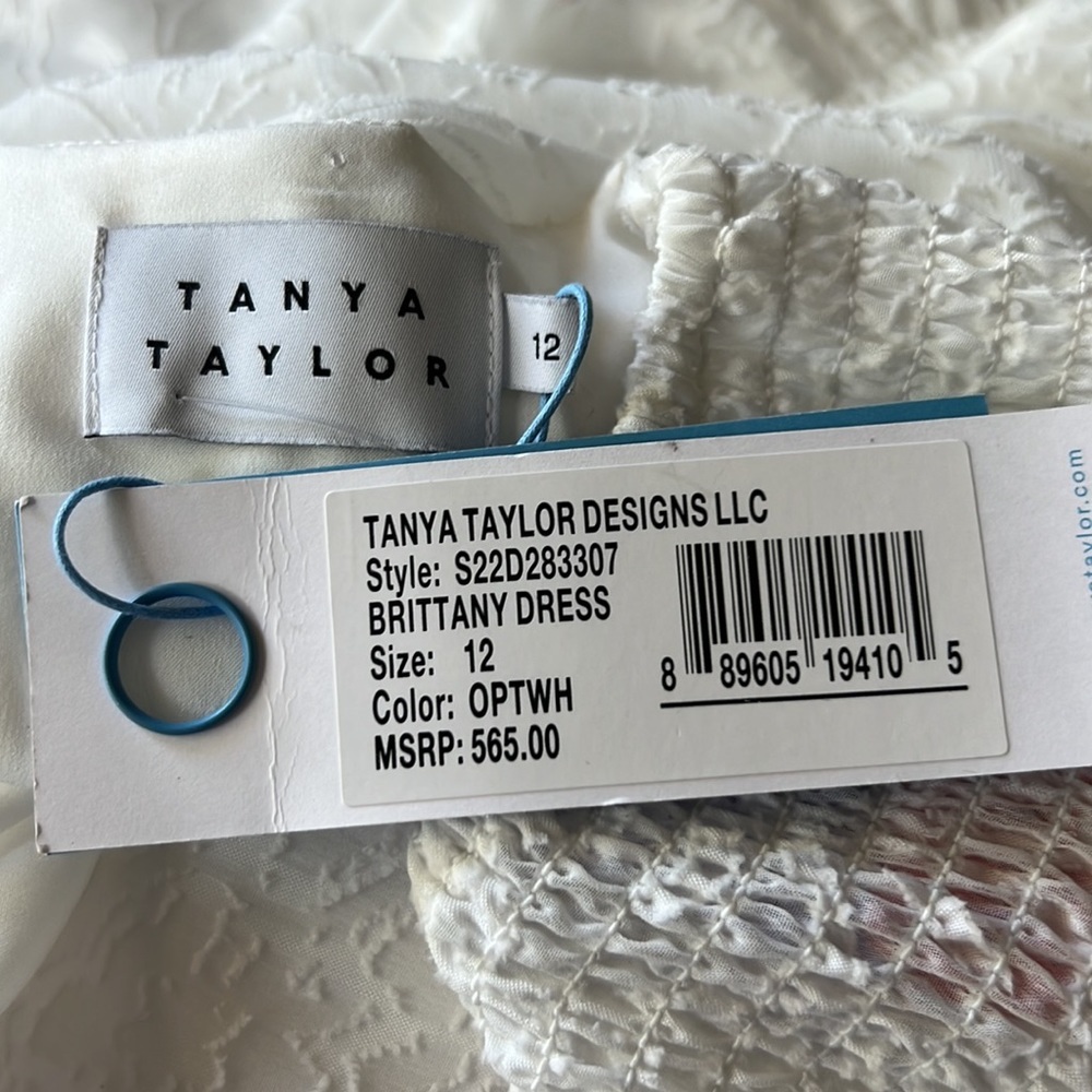 Tanya Taylor White Textured Wrap Midi Dress - Picture 7 of 15
